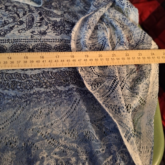 Blue Patterned Women's Top - Picture 5 of 7